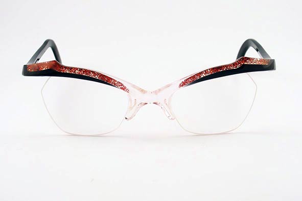 vintage eyewear : womens : 1950s/60s hand-made acrylic frame by CBM ENGLAND